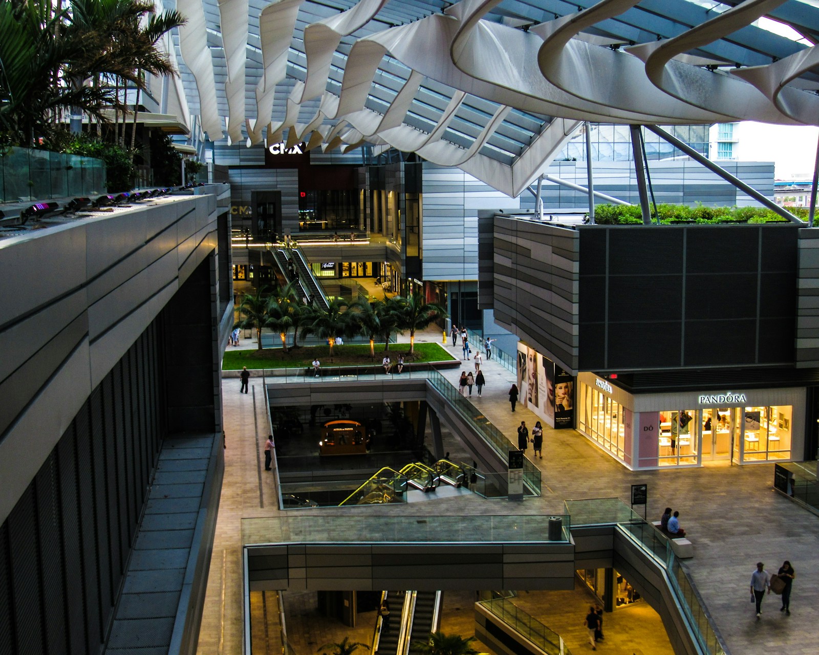 Interior of a modern shopping mall