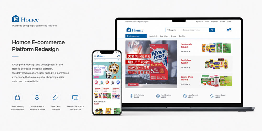 Homce Cross-Border E-Commerce Platform