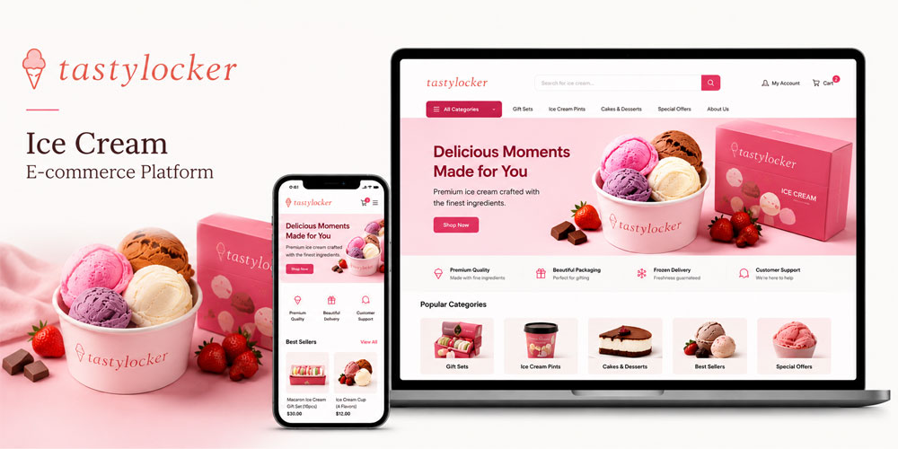 Tastylocker Frozen Dessert E-Commerce Platform