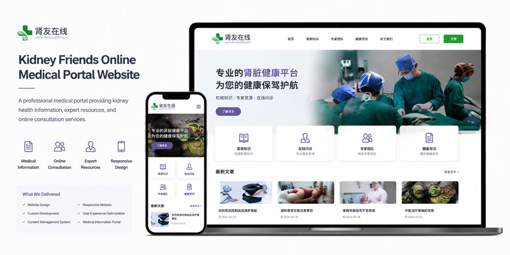 Kidney Friends Online Medical Portal Platform Development