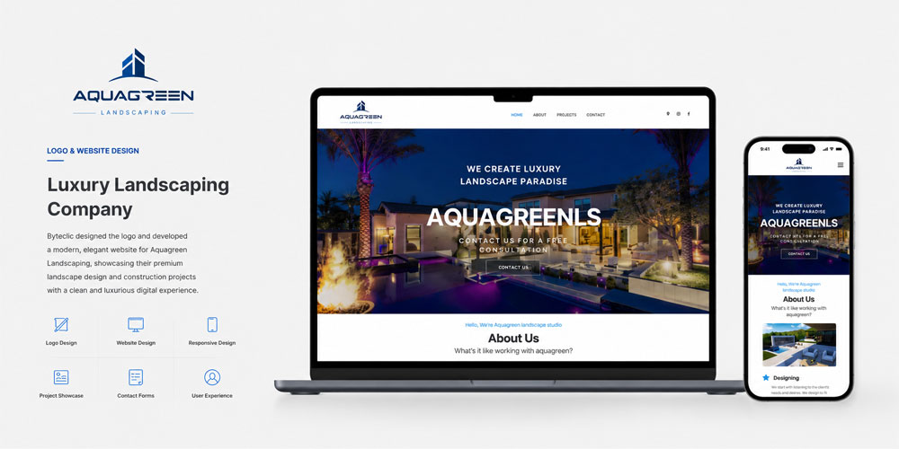 Aquagreen Landscaping Logo & Official Website